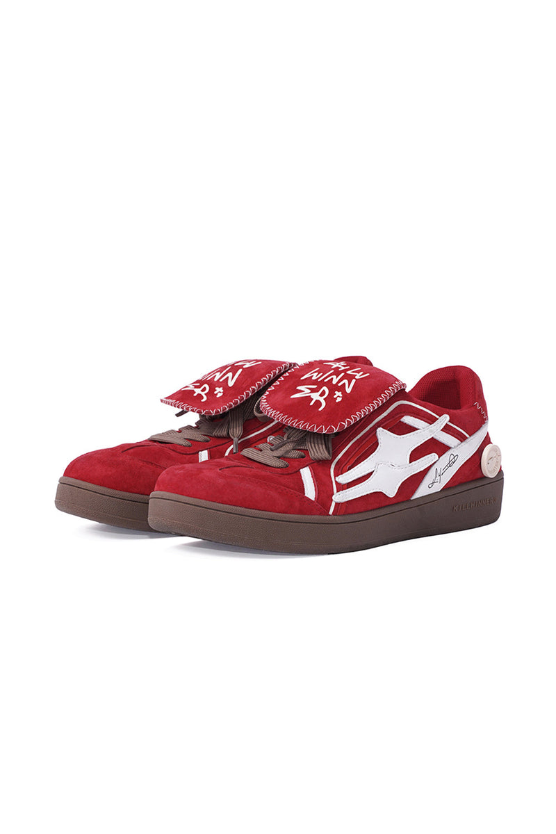 国内で当店のみ KillWinner - 25SS Retro Red Dad Sneakers KILLWINNER Red German Training Shoes, Retro and Stylish