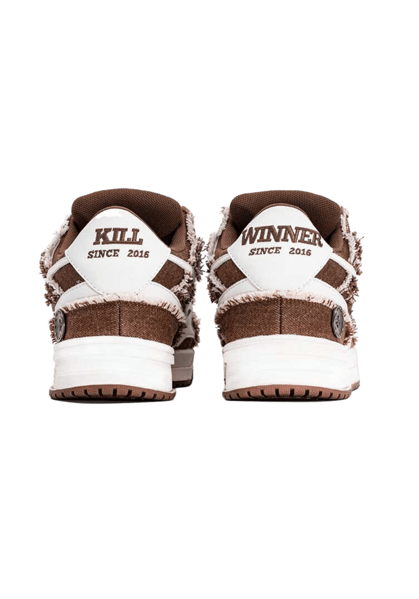 国内で当店のみ KillWinner - Brown Distressed Sneakers 国内で当店のみ KillWinner - Brown Distressed Sneakers スニーカー