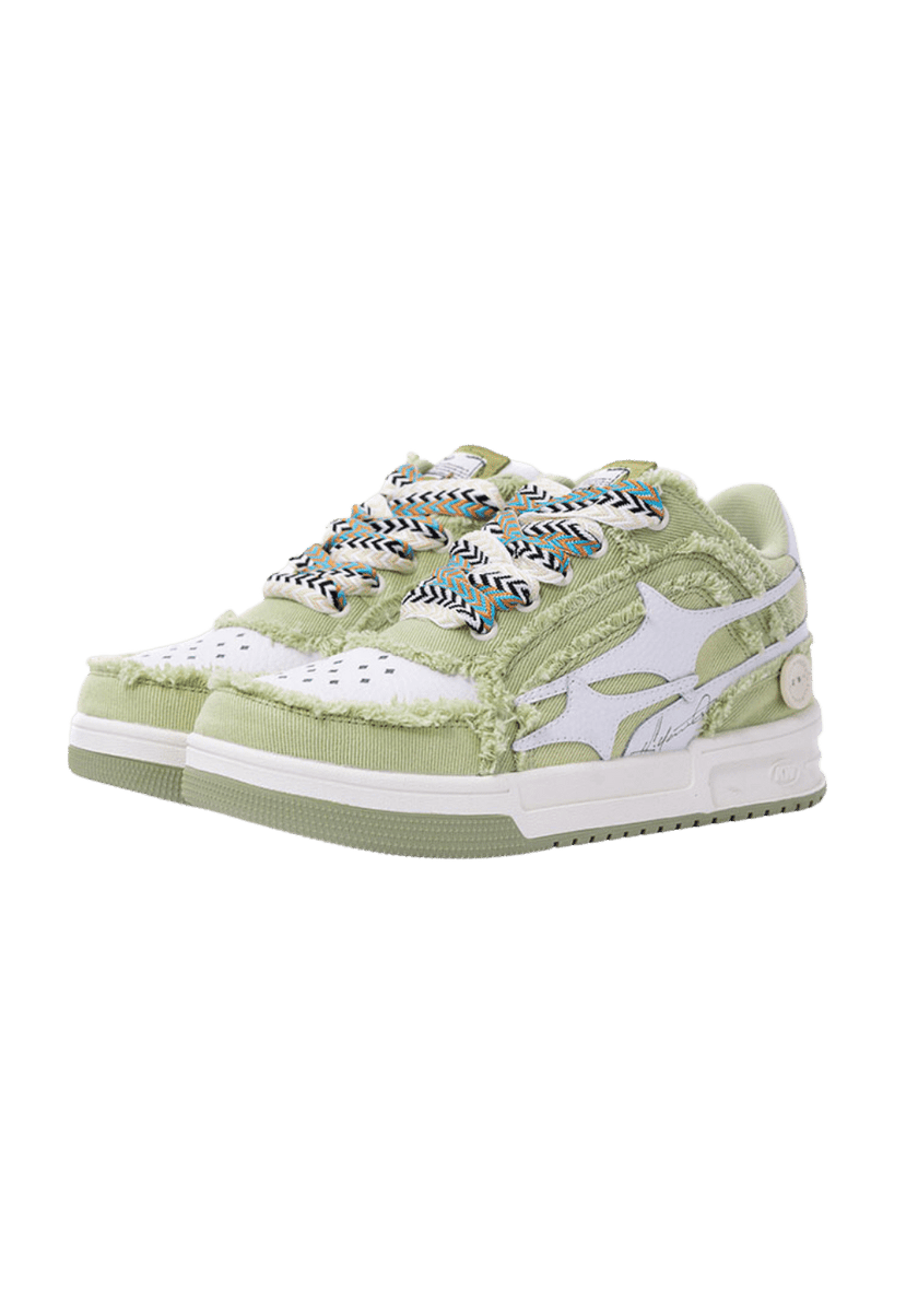 KillWINNER-Shattered Meteor Low Top Sneakers-Green – KILLWINNER